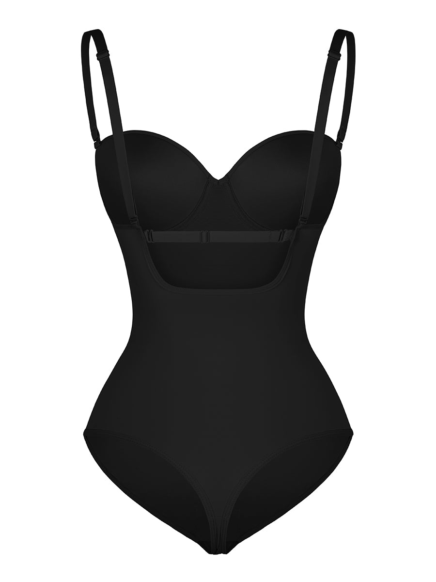 THE GISELE STRAPLESS BODYSUIT - BLACK