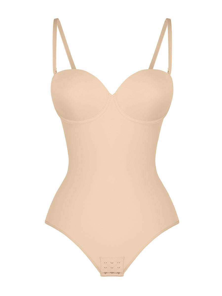 THE GISELE STRAPLESS BODYSUIT - BEIGE