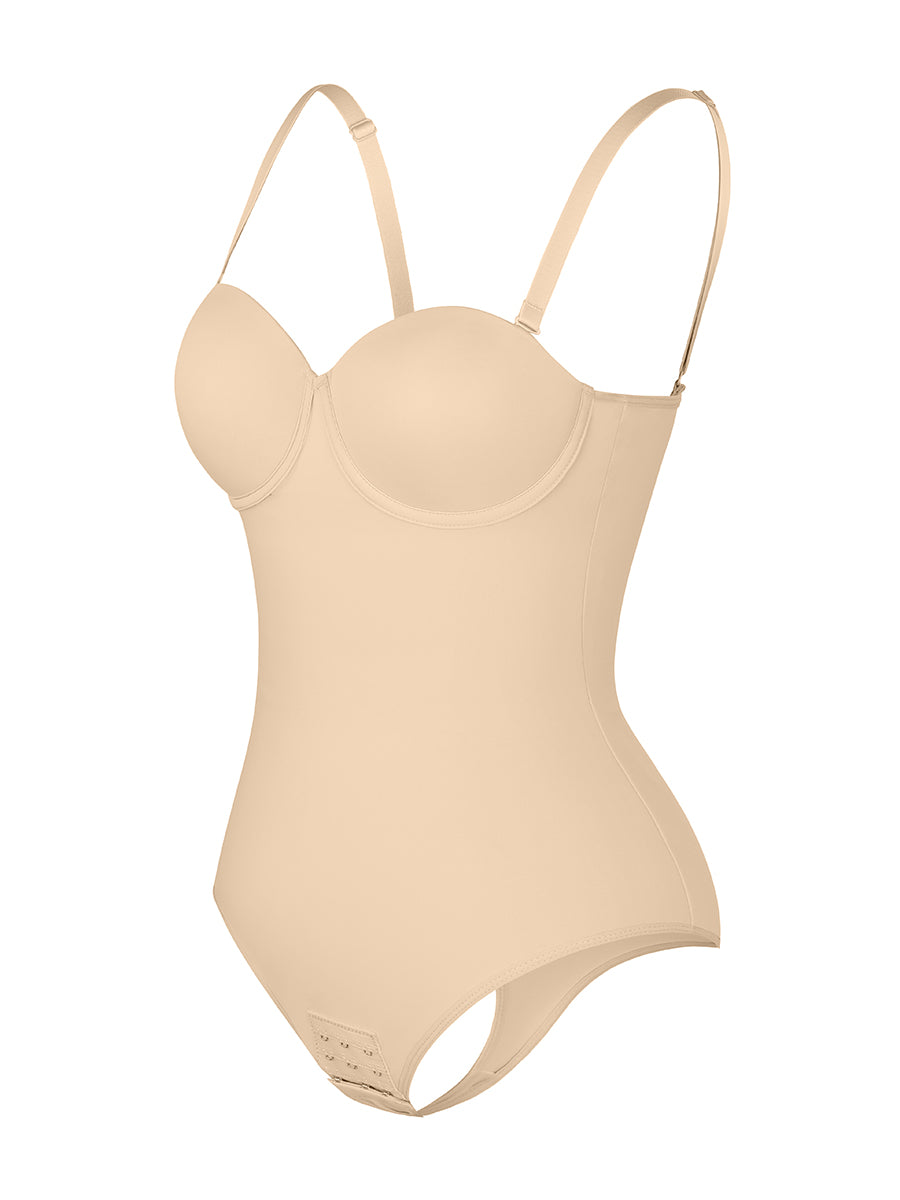 THE GISELE STRAPLESS BODYSUIT - BEIGE