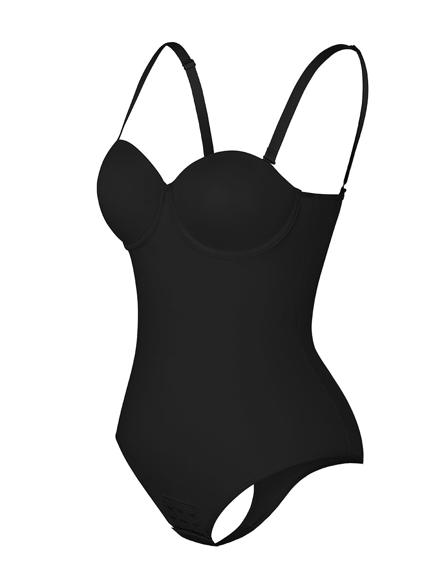 THE GISELE STRAPLESS BODYSUIT - BLACK