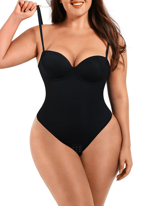 THE GISELE STRAPLESS BODYSUIT - BLACK